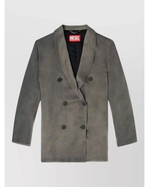DIESEL Gray Relaxed-Fit Blazer