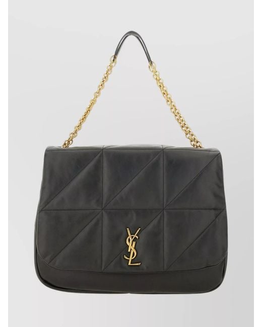 Saint Laurent Black Large Jamie Quilted Chain Strap Bag