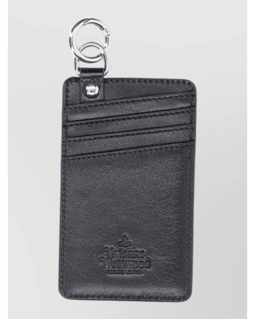 Vivienne Westwood Gray Small Leather Accessory Wallet Key Ring