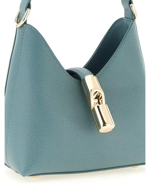 Furla Blue Iride Mini Shoulder Bag Top Handle