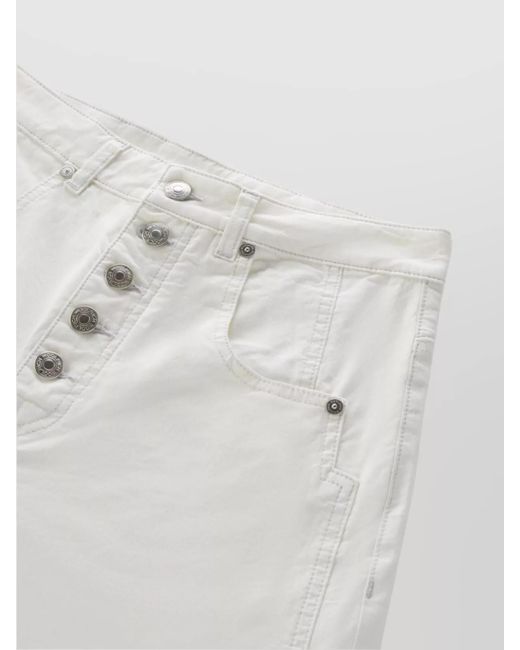 Woolrich White High-Rise Wide-Leg Denim Trousers