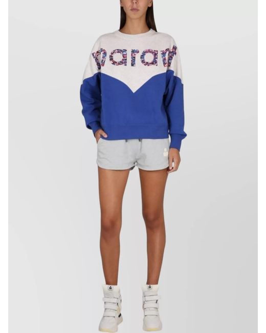 Isabel Marant Blue Cotton Denim Elastic-Waist Short Shorts