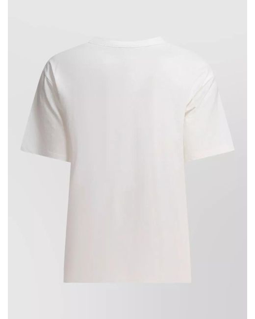 Ines De La Fressange Paris Multicolor Crew Neck Short Sleeve Straight Hem T-Shirt