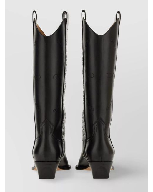 Off-White c/o Virgil Abloh Black Leather Texan Boots