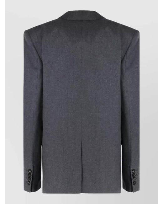 Stella McCartney Black Single Breasted One Button Wool Jacket