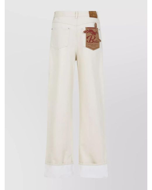 Bottega Veneta White Cotton Straight-Leg Jeans