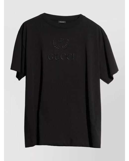 Gucci Black Short Sleeve Crew Neck Regular Fit Tshirt for men