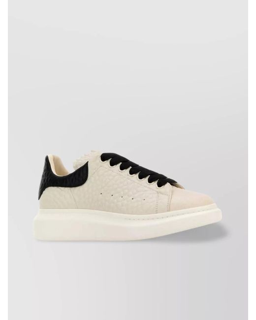 McQueen Natural Leather Oversized Low-Top Sneakers for men
