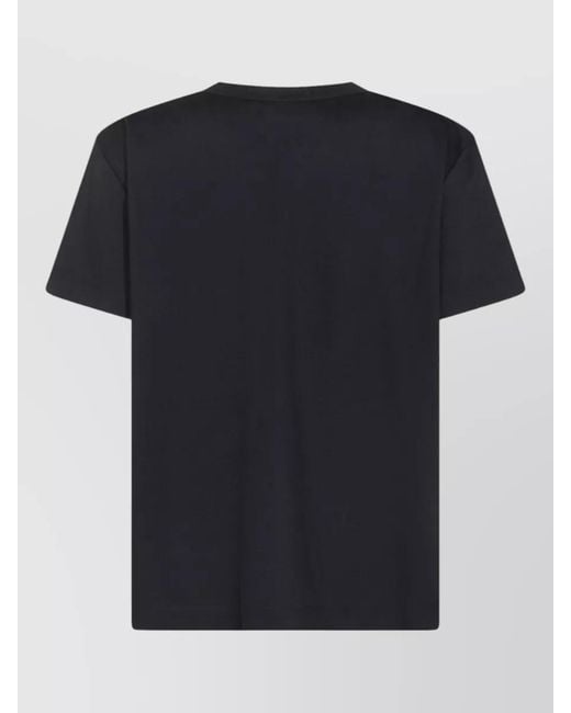 Fabiana Filippi Black Short Sleeve Top Crew Neck Zip Pocket