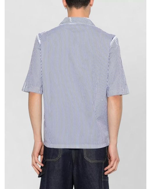 DIESEL Blue Short-Sleeve Cotton Shirt for men
