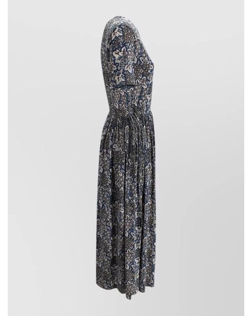 Weekend by Maxmara Gray Fascino Long Cotton Dress A Line