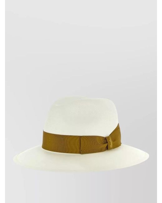 Borsalino Multicolor Amedeo Hat Pinched Crown Ribbon Band for men
