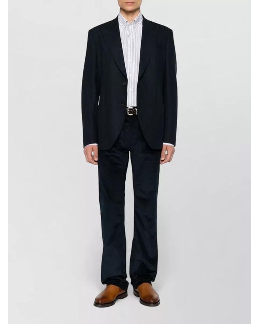 Etro White Striped Button Down Collar Long Sleeve Shirt for men