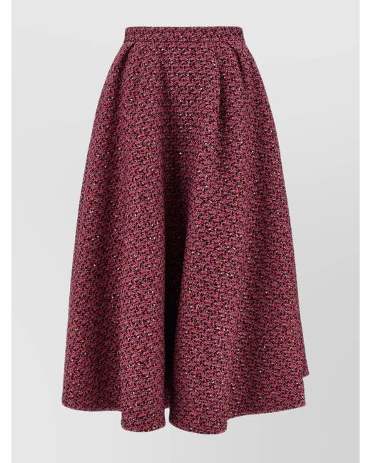 Alessandra Rich Red A-Line Skirt