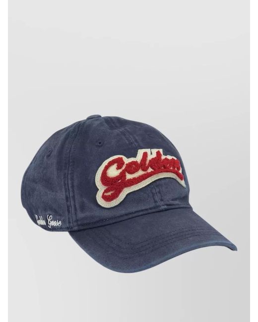 Golden Goose Deluxe Brand Blue Baseball Cap Curved Brim Eyelet Vents