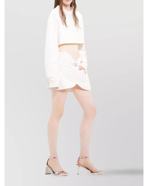 Courreges White Cropped Knitted Top