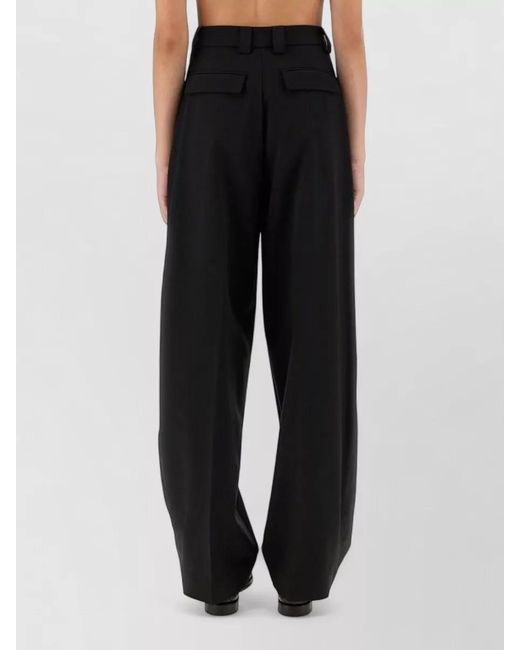Thelatest Black Pants Dear Belt Loops Pleated Wide Leg