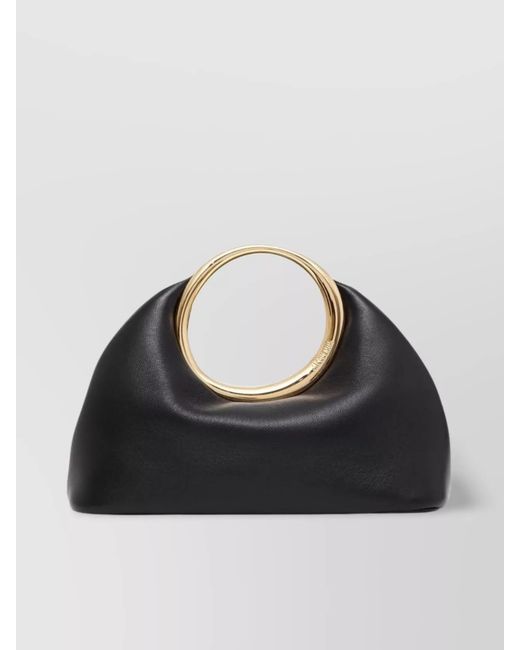 Jacquemus Black Leather Clutch Bag