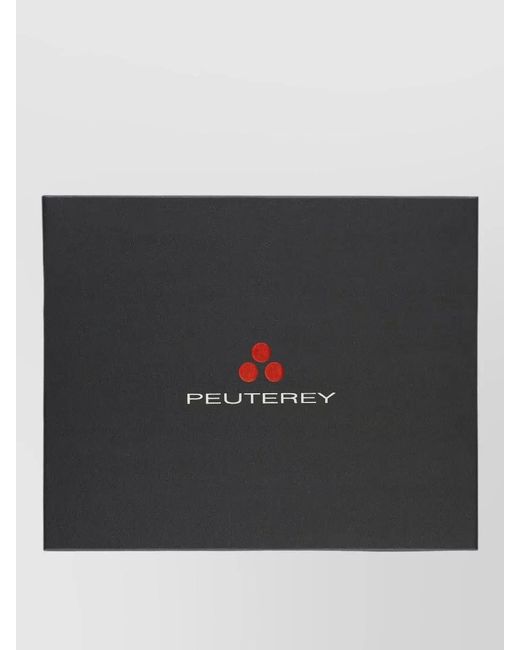 Peuterey Black Beanie And Scarf Set Knit Ribbed Cuff for men