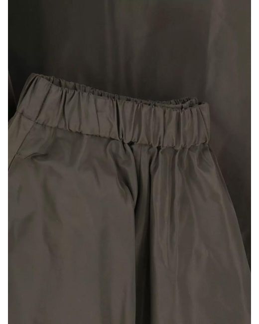Aspesi Gray High Waist Midi A Line Skirt