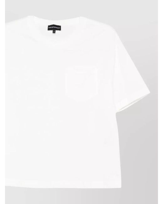 Emporio Armani White Cotton Short-Sleeve T-Shirt