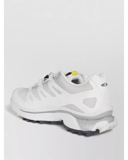 Salomon White Mesh Sneakers Pull Tab Rubber Outsole