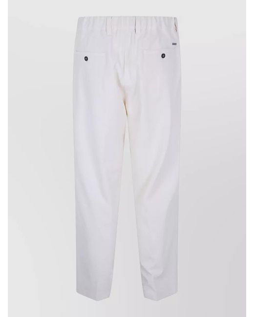 Herno White Regular Trousers for men
