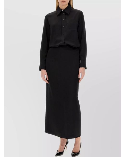 Lanvin Black Crepe De Chine Shirt