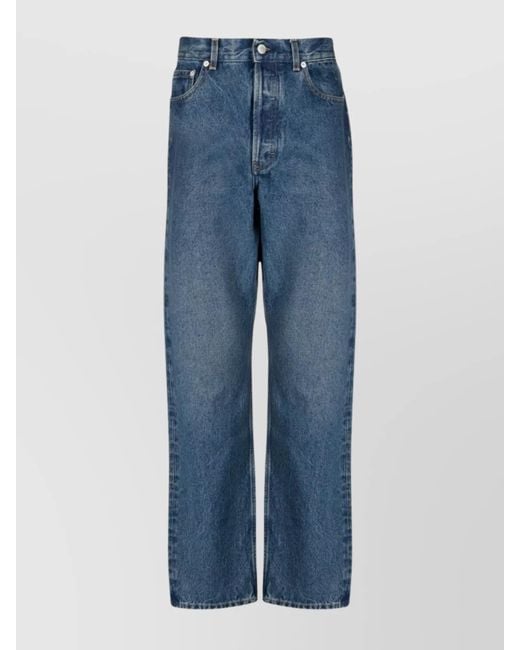 Ambush Blue Denim High-Rise Wide-Leg Jeans for men