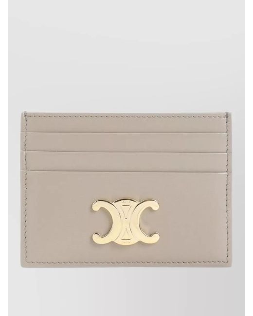 Céline Natural Calfskin Leather Card Holder