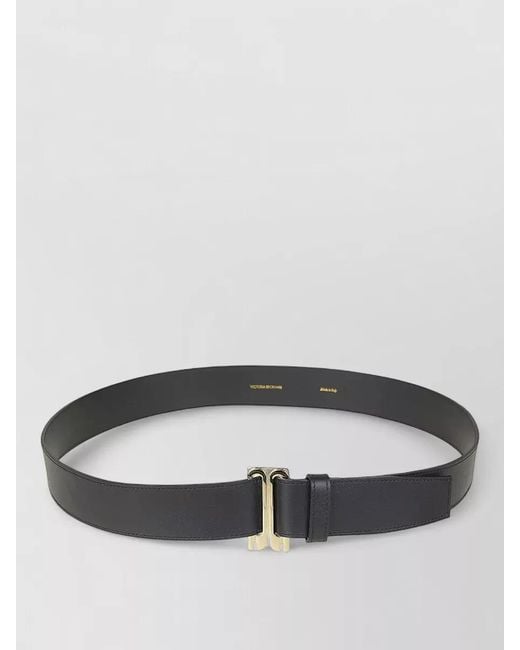 Victoria Beckham Gray Leather Belt