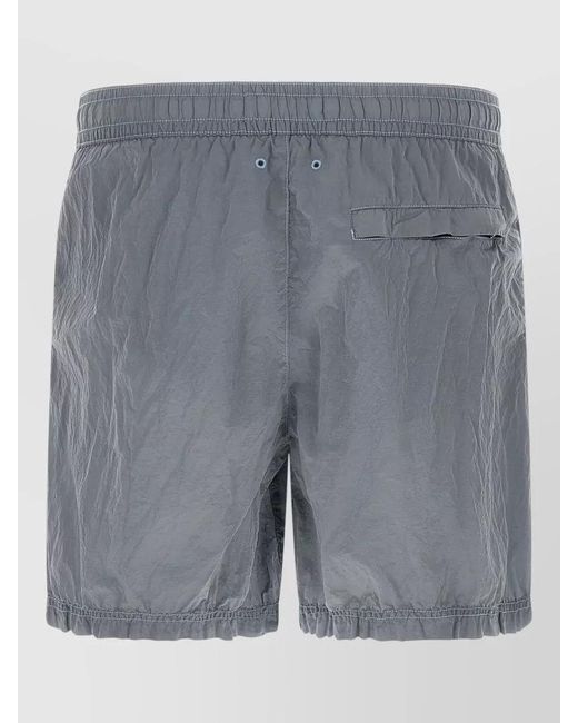Stone Island Gray B100004 Swimsuit Shorts Side And Back Pockets for men