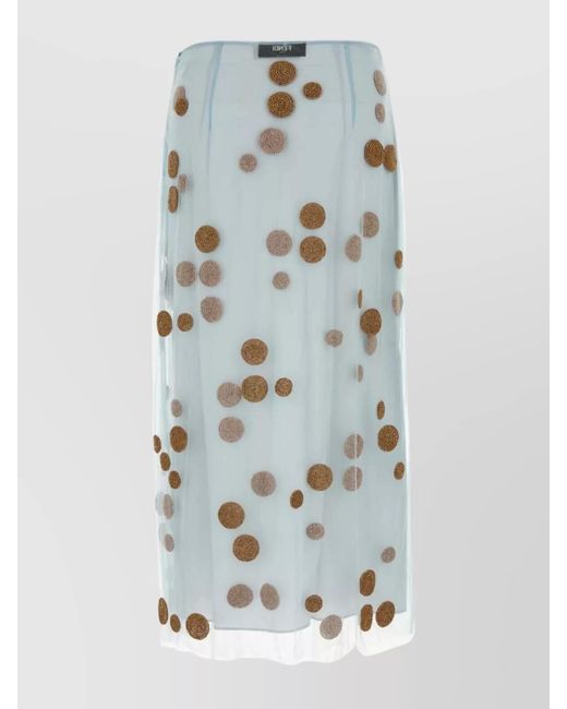 Fendi Multicolor Embellished Tulle Midi Skirt