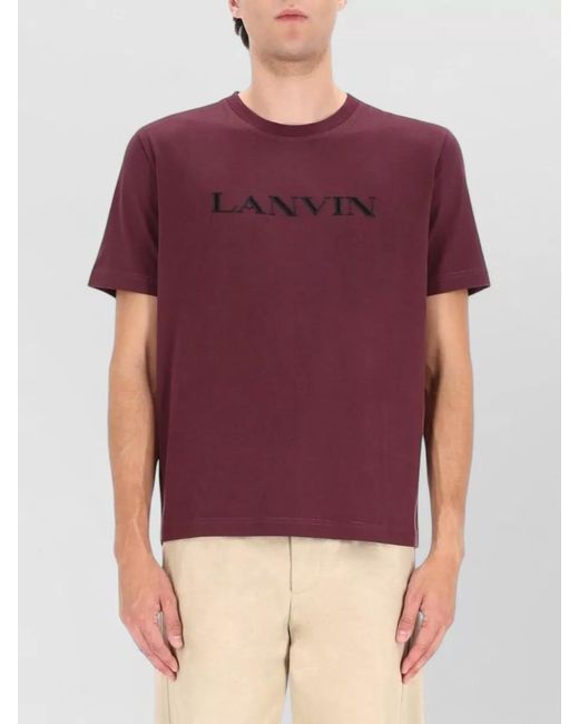 Lanvin Blue Crew Neck Short Sleeve T-Shirt Design for men