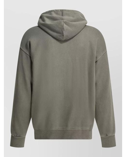 Carhartt Gray Hooded Knit Sweater Front Pockets for men
