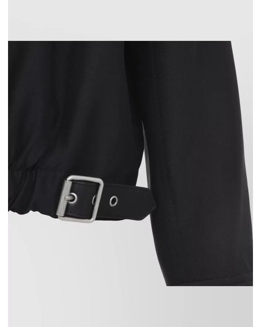 Loewe Blue Wool Silk Belted Fitted Jacket
