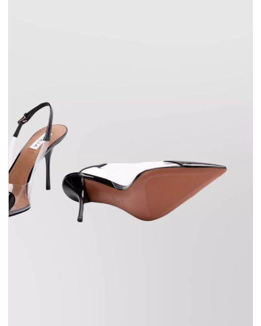 Alaïa Metallic Heart Slingbacks