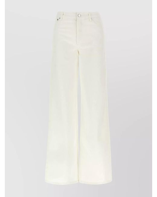 A.P.C. White High-Rise Wide-Leg Denim Jeans
