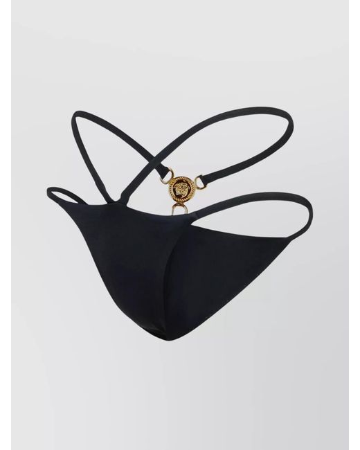 Versace Black Medusa Plaque Bikini Briefs