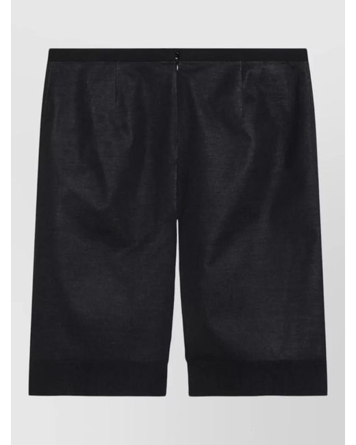 Miu Miu Black Logo Detail Shorts Elastic Waistband
