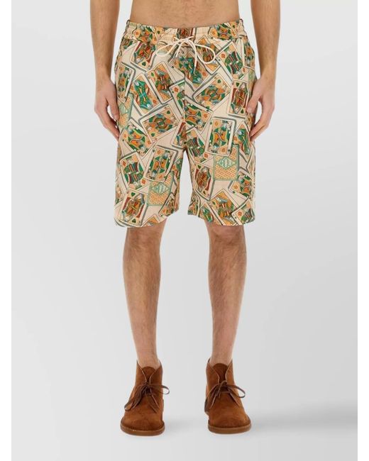 Drole de Monsieur Natural Printed Chino Shorts for men