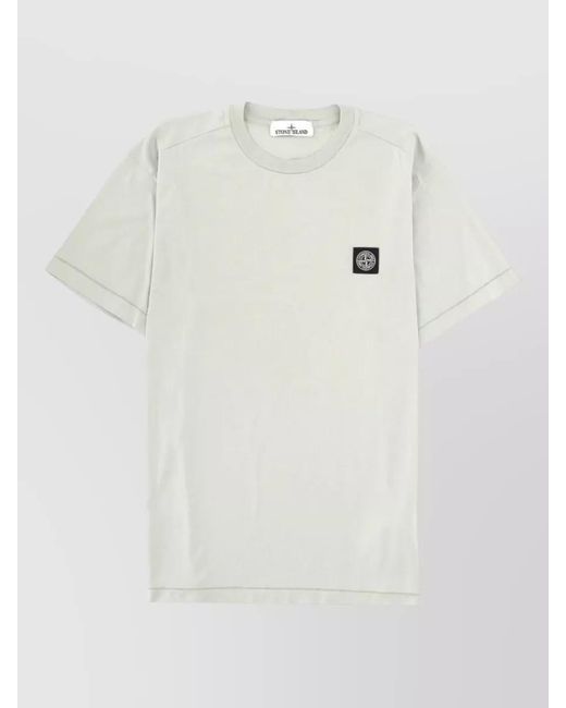 Stone Island White Slim-Fit T-Shirt for men