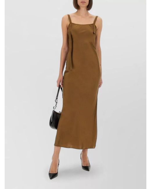 THE GARMENT Natural Catania Dress Bow Detail Open Back