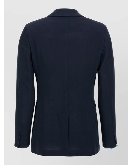 Alberto Biani Blue Tailored Blazer Double Breasted Notch Lapels