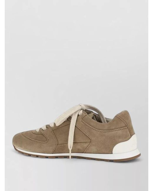 Brunello Cucinelli Natural Calf Leather Low-Top Sneakers