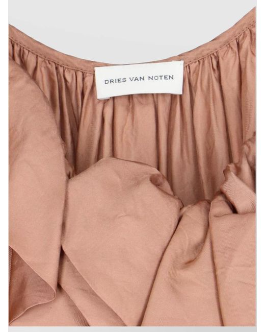 Dries Van Noten Natural Relaxed-Fit Ruffled Maxi Dress