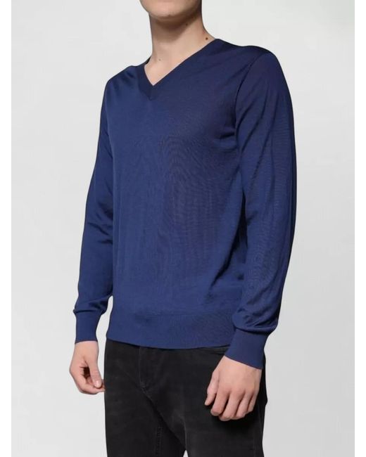 Dolce & Gabbana Black Cashmere V-Neck Sweater for men