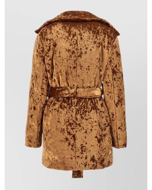 Atlein Brown Velvet Coat