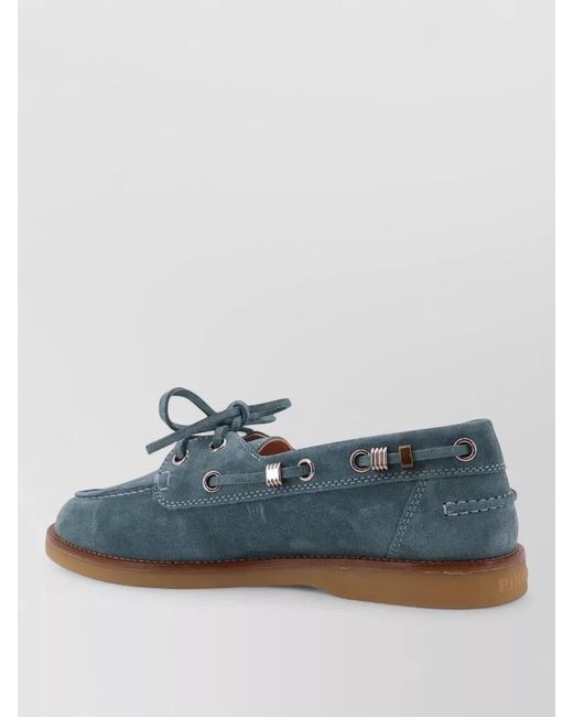 Pinko Blue Suede Loafers