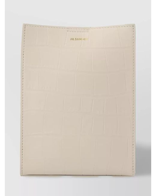 Jil Sander Natural Soft Tangle Leather Crossbody Bag
